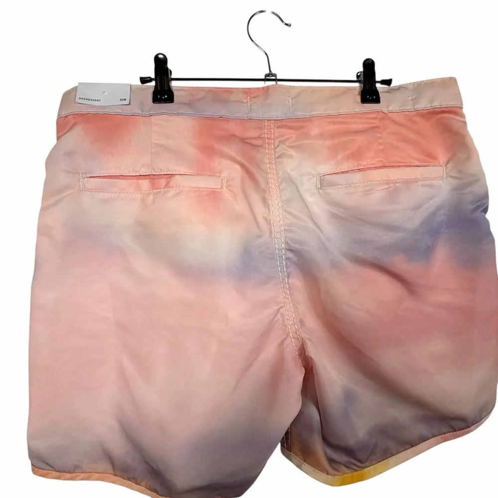 True Religion Pink Tie-Dye Board Shorts Size 33